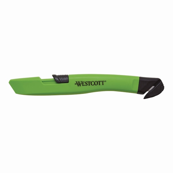 Westcott Safety Ceramic Blade Box Cutter, 0.5 in. Blade, 5.7 in. Plastic Handle, Green 17969 - main